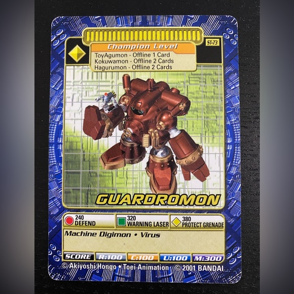 Guardromon ST-73 2001 Digimon Trading Card - Picture 1 of 2